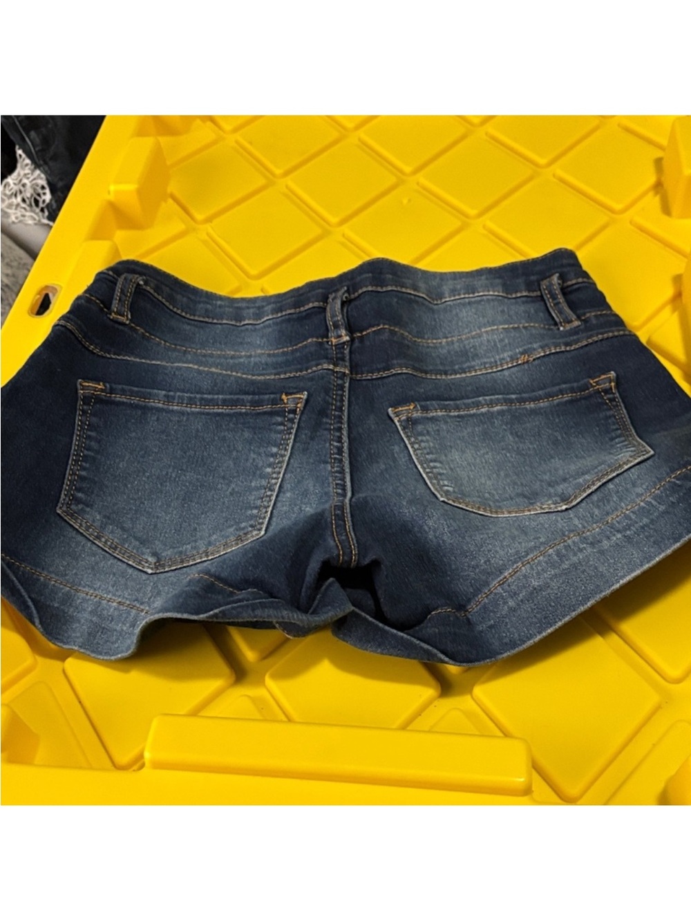 NOBO Dark Blue High Waist Triple-Button Denim Shorts - Picture 3 of 3